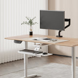 Suporte para teclado Maclean sob a secretária, ajustável, máx. 5 kg, branco, MC-156 W