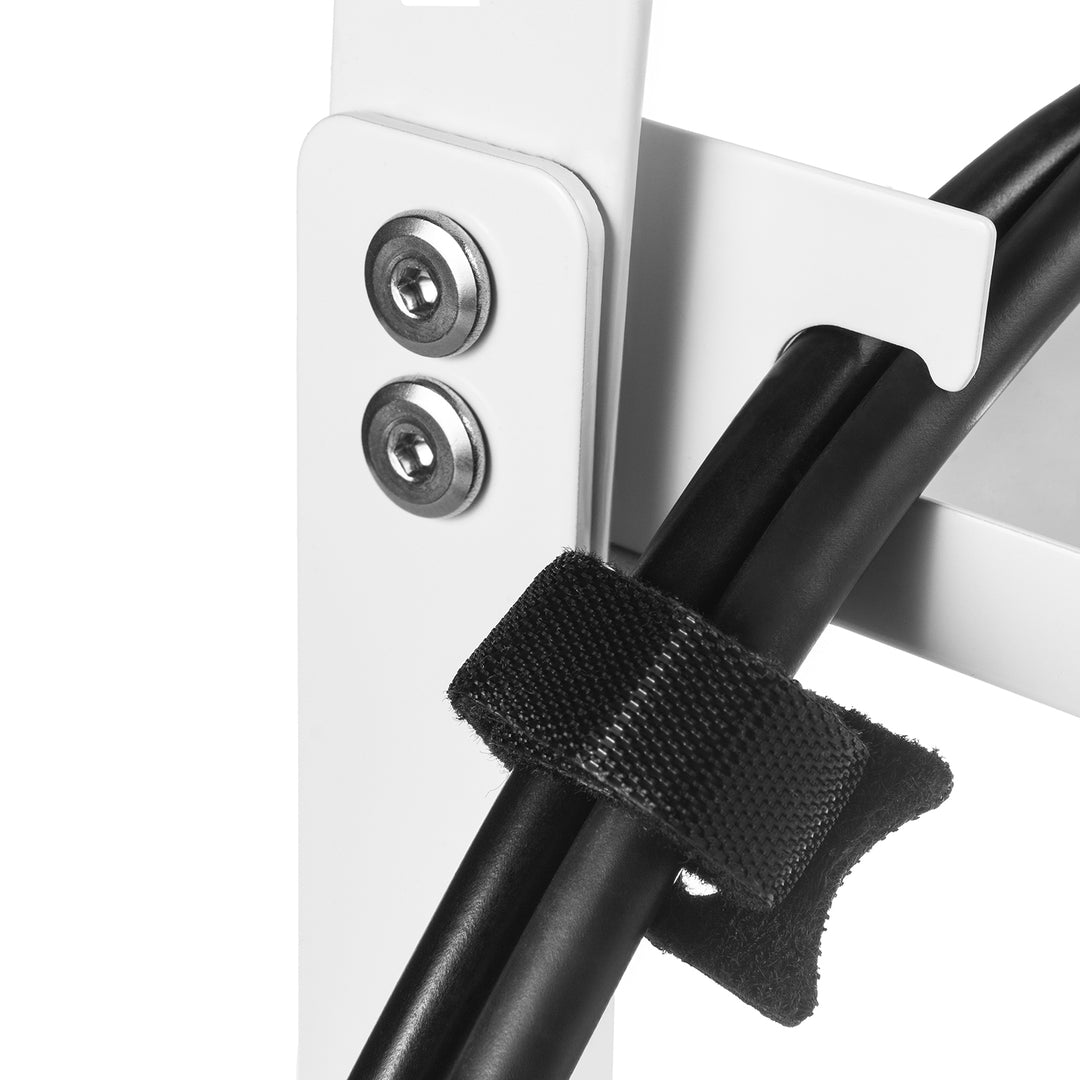 Organizador de cabos Maclean para secretária, carga máxima de 5 kg, comprimento máximo de 728 mm, 2 camadas, branco, MC-102 W 728 mm, 2 camadas, branco, MC-102 W