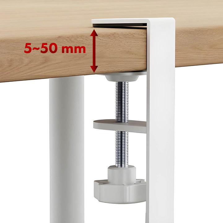 Organizador de cabos Maclean para secretária, carga máxima de 5 kg, comprimento máximo de 728 mm, 2 camadas, branco, MC-102 W 728 mm, 2 camadas, branco, MC-102 W