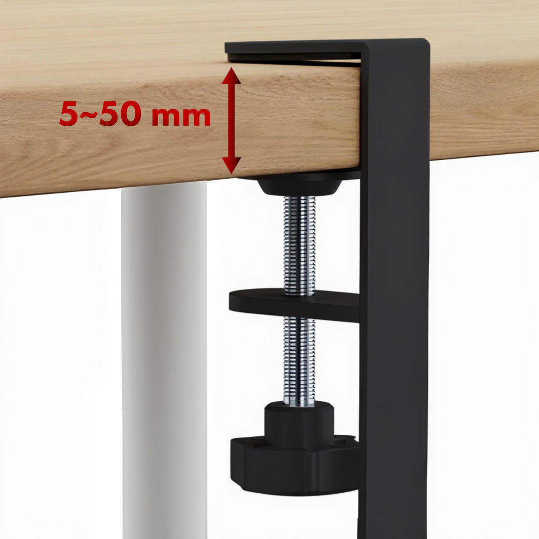 Organizador de cabos por baixo da mesa Maclean, carga máxima de 5 kg, comprimento máximo de 728 mm, preto, MC-103 B 728 mm, preto, MC-103 B