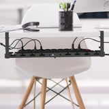 Organizador de cabos por baixo da mesa Maclean, carga máxima de 5 kg, comprimento máximo de 728 mm, preto, MC-103 B 728 mm, preto, MC-103 B