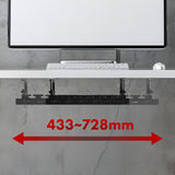 Organizador de cabos por baixo da mesa Maclean, carga máxima de 5 kg, comprimento máximo de 728 mm, preto, MC-103 B 728 mm, preto, MC-103 B