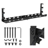 Organizador de cabos por baixo da mesa Maclean, carga máxima de 5 kg, comprimento máximo de 728 mm, preto, MC-103 B 728 mm, preto, MC-103 B