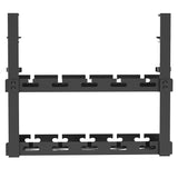Organizador de cabos por baixo da mesa Maclean, carga máxima de 5 kg, 2 camadas, preto, MC-104 B