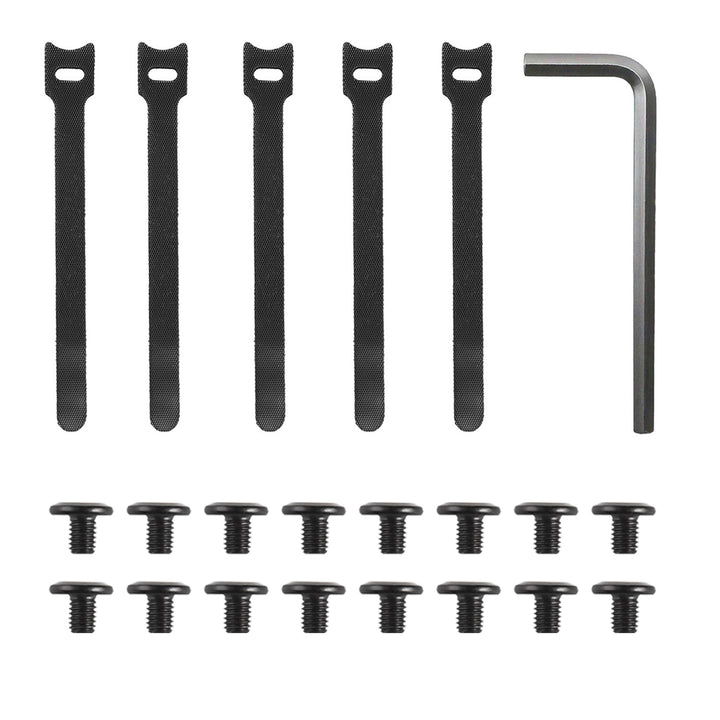 Maclean MC-104 B Organizador de cables bajo escritorio, carga máx. 5 kg, 2 niveles, negro