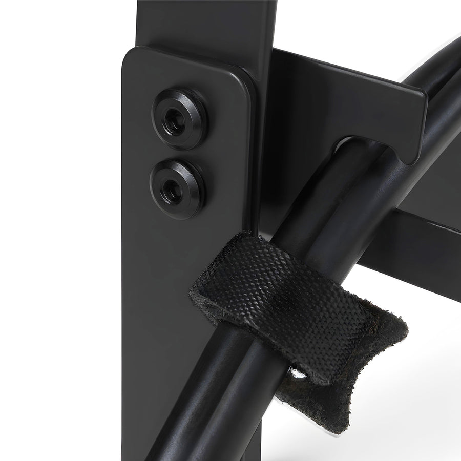Organizador de cabos por baixo da mesa Maclean, carga máxima de 5 kg, 2 camadas, preto, MC-104 B