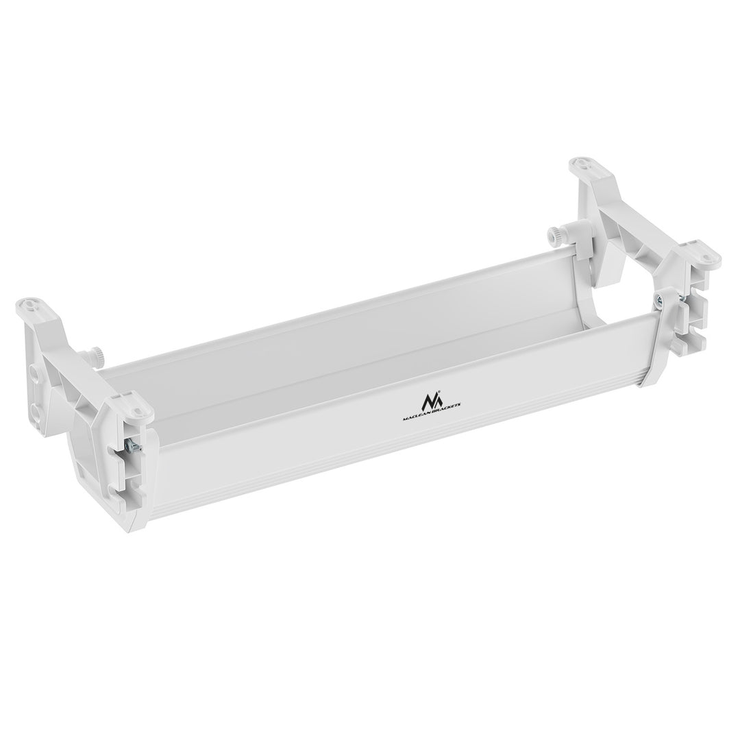 Maclean organizador de cables/extensiones bajo escritorio, carga máx. 5 kg, blanco, MC-106 W