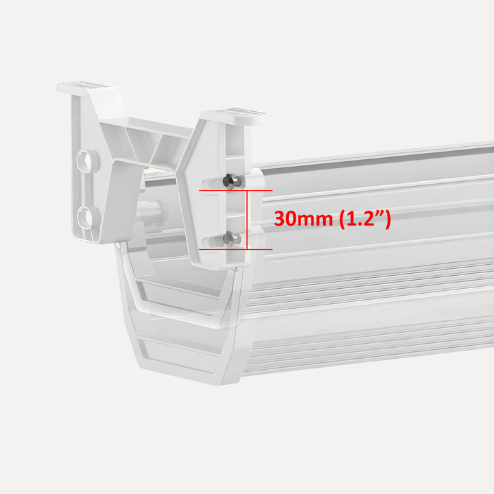 Maclean organizador de cables/extensiones bajo escritorio, carga máx. 5 kg, blanco, MC-106 W