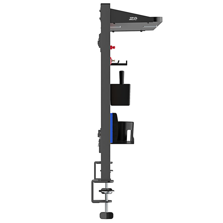 Ergo Office ER-300 B Divisor / Organizador de escritorio, Carga máx. 10kg, Blanco y Tablero de corcho, ancho 1250mm, Color negro