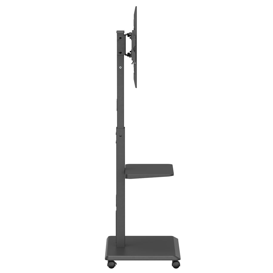 Ergo-Office ER-304 B Soporte de TV / carro, carga máx. 50 kg / estante de 5 kg, máx. VESA 600x400, regleta de enchufes integrada, negro, ER-304 B VESA 600x400, regleta de enchufes integrada, negro