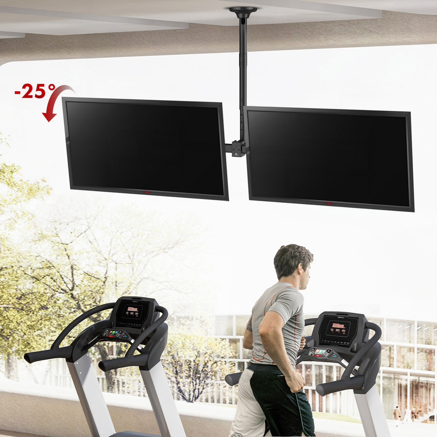 Suporte de tejadilho Maclean para dois televisores, carga máxima de 2x40 kg, 34-60", VESA máx. 600x400, MC-111 B
