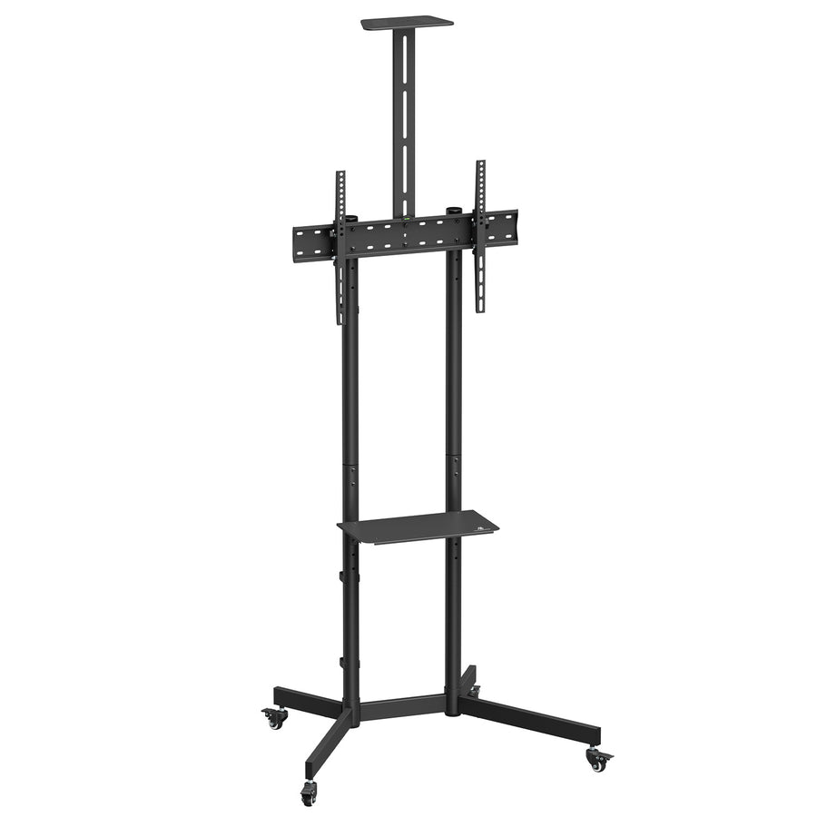 Suporte/carrinho TV Maclean, prateleira para câmara, sobre rodas, 37-70", carga máxima de 45 kg/prateleira de 5 kg, VESA máx. 600x400, MC-113 B
