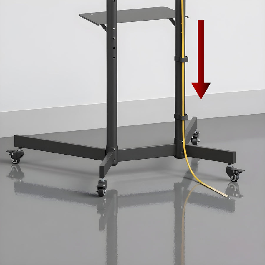 Suporte/carrinho TV Maclean, prateleira para câmara, sobre rodas, 37-70", carga máxima de 45 kg/prateleira de 5 kg, VESA máx. 600x400, MC-113 B