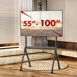 Maclean MC-114 B Soporte de TV / carro, estante de cámara, sobre ruedas, 55-100", carga máx. 120kg/10kg estante, máx. VESA 900x600, negro