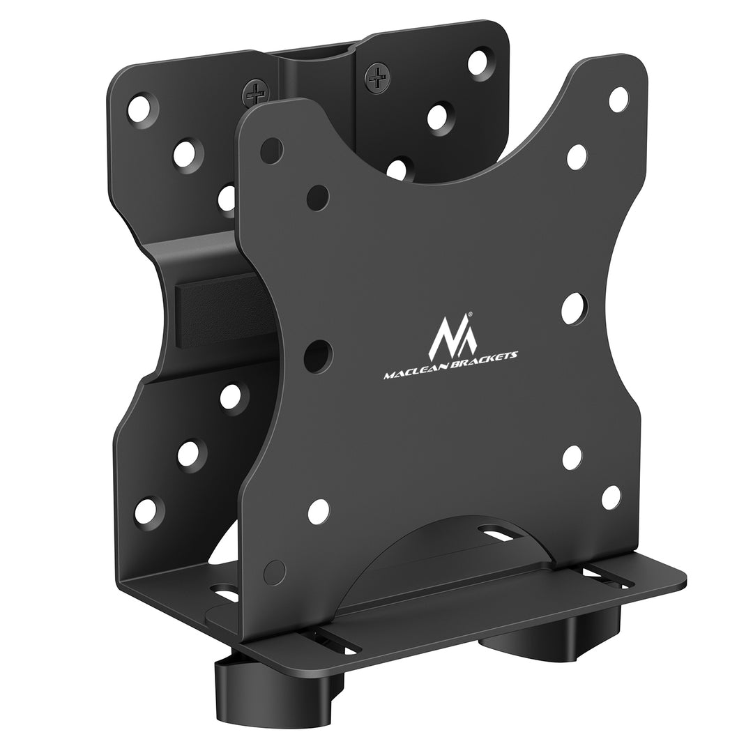 Soporte Maclean para miniordenador, alcance 17-70 mm, compatible con VESA, carga máx. 5 kg, negro, MC-115 B