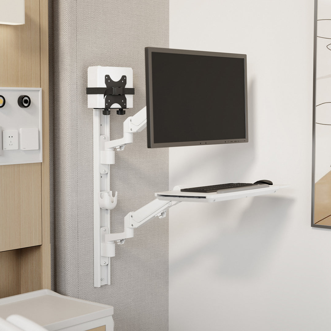 Soporte Maclean para miniordenador, alcance 17-70 mm, compatible con VESA, carga máx. 5 kg, negro, MC-115 B