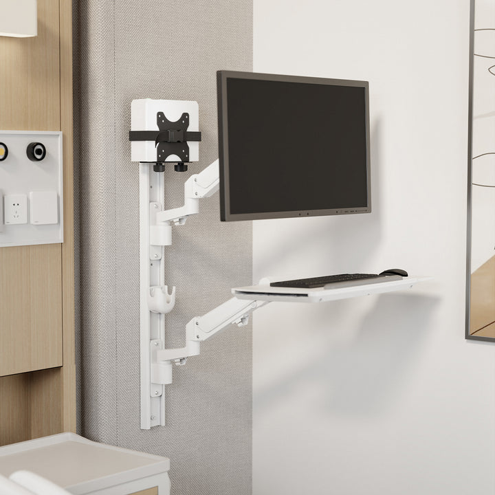 Soporte Maclean para miniordenador, alcance 17-70 mm, compatible con VESA, carga máx. 5 kg, negro, MC-115 B