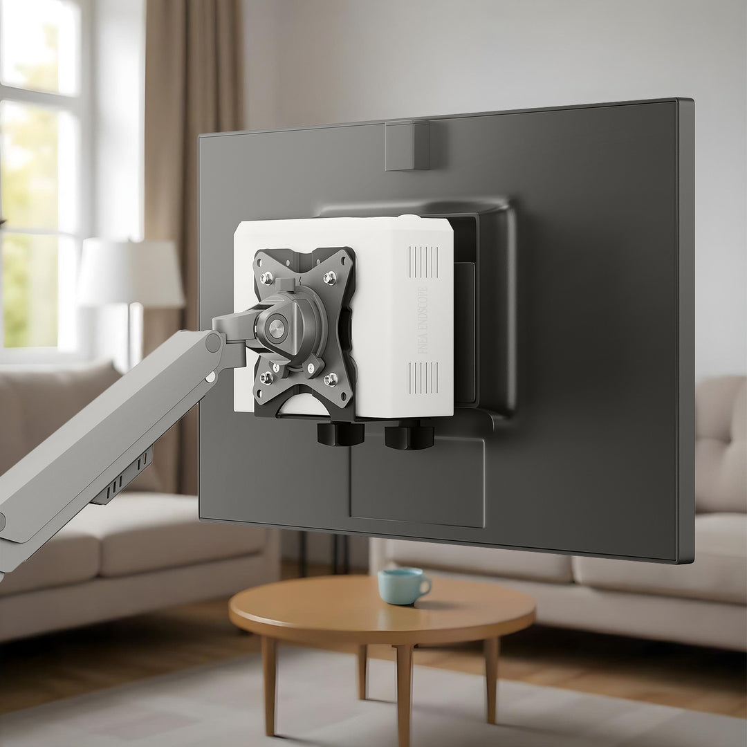 Soporte Maclean para miniordenador, alcance 17-70 mm, compatible con VESA, carga máx. 5 kg, negro, MC-115 B