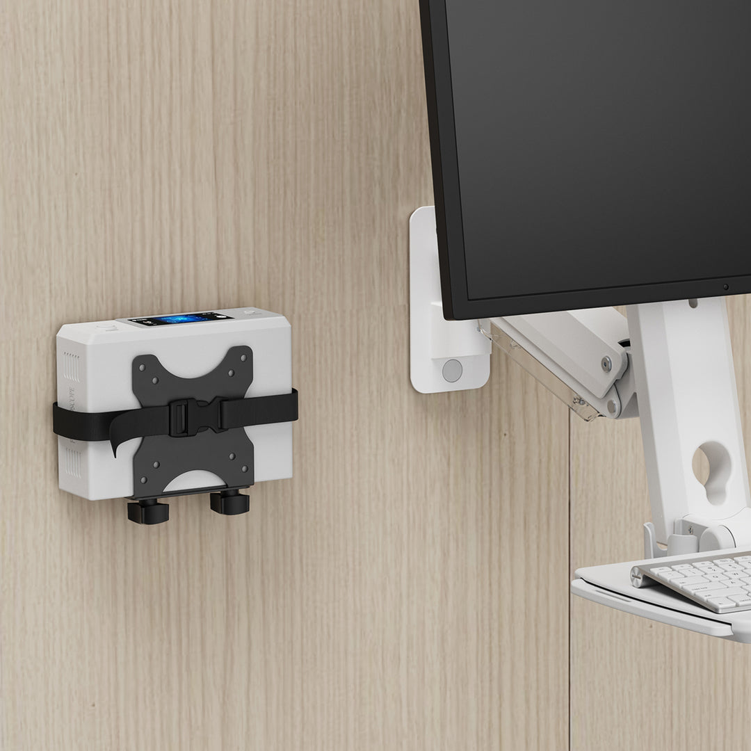 Soporte Maclean para miniordenador, alcance 17-70 mm, compatible con VESA, carga máx. 5 kg, negro, MC-115 B
