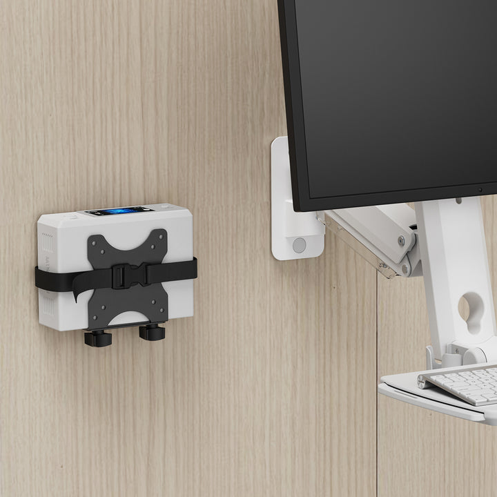Soporte Maclean para miniordenador, alcance 17-70 mm, compatible con VESA, carga máx. 5 kg, negro, MC-115 B