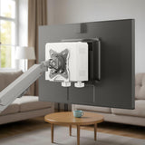 Mini soporte para ordenador Maclean, alcance 17-70 mm, compatible con VESA, carga máx. 5 kg, blanco, MC-115 W
