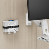 Mini soporte para ordenador Maclean, alcance 17-70 mm, compatible con VESA, carga máx. 5 kg, blanco, MC-115 W