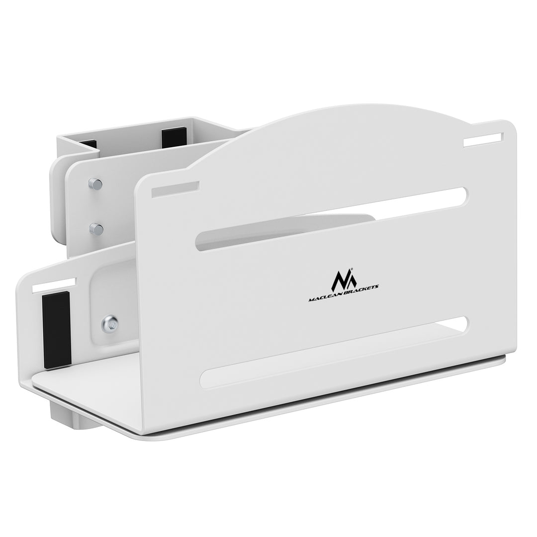 Suporte para CPU Maclean, alcance 122-212 mm, carga máxima 10 kg, branco, MC-116 W