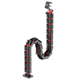Nano RS organizador de cables de sobremesa / rejilla para cables, 1345 mm, negro y rojo, RS125