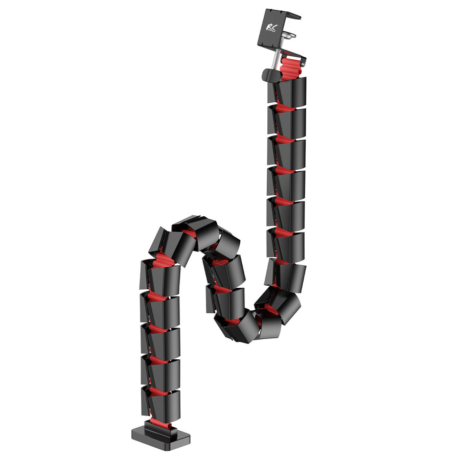 Nano RS organizador de cables de sobremesa / rejilla para cables, 1345 mm, negro y rojo, RS125
