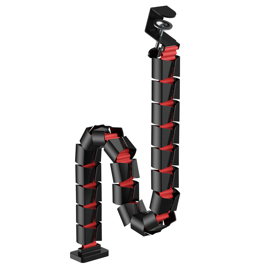 Nano RS organizador de cables de sobremesa / rejilla para cables, 1345 mm, negro y rojo, RS125