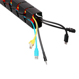 Nano RS organizador de cables de sobremesa / rejilla para cables, 1345 mm, negro y rojo, RS125