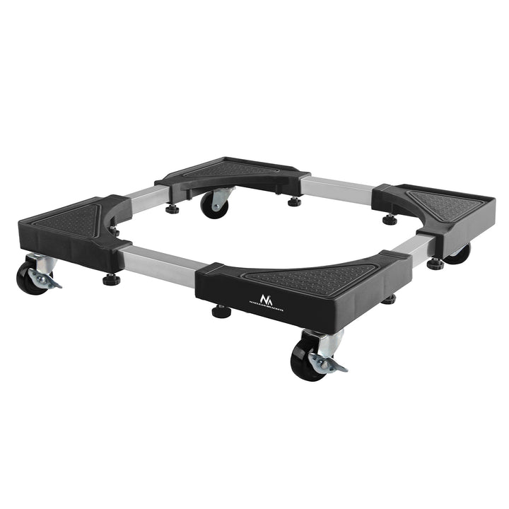 Maclean MC-119 B Soporte móvil para lavadora, Base con bloqueo de ruedas, 700-900 mm de ancho, universal, hasta 200 kg