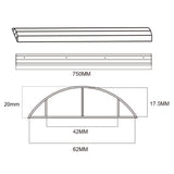 Cubrecables de aluminio Maclean, 62x20x750mm, plata, MC-814 S