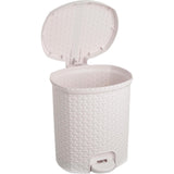Caixote do lixo com pedal Keeper, balde do lixo de 11L, branco, Tjark