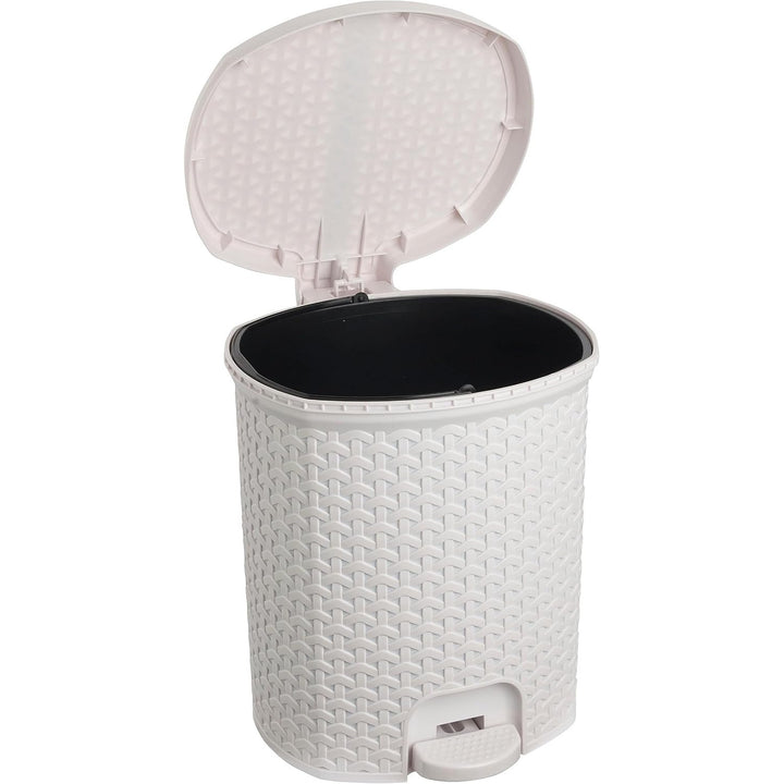 Caixote do lixo com pedal Keeper, balde do lixo de 11L, branco, Tjark