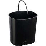Caixote do lixo com pedal Keeper, balde do lixo de 11L, branco, Tjark