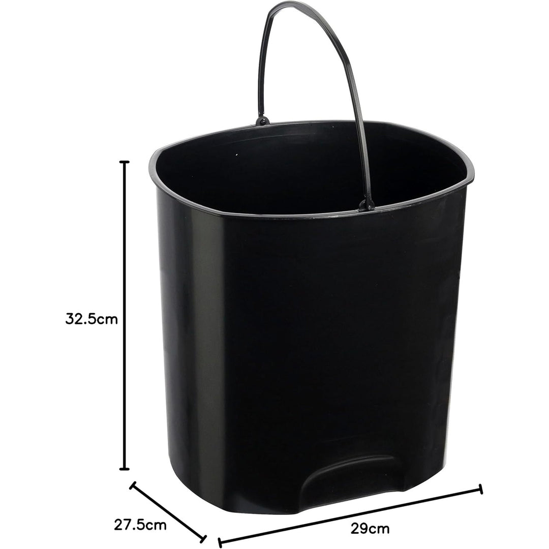 Caixote do lixo com pedal Keeper, balde do lixo de 11L, branco, Tjark