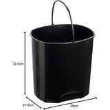 Caixote do lixo com pedal Keeper, balde do lixo de 11L, branco, Tjark