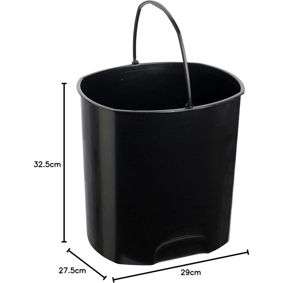 Caixote do lixo com pedal Keeper, balde do lixo de 11L, branco, Tjark
