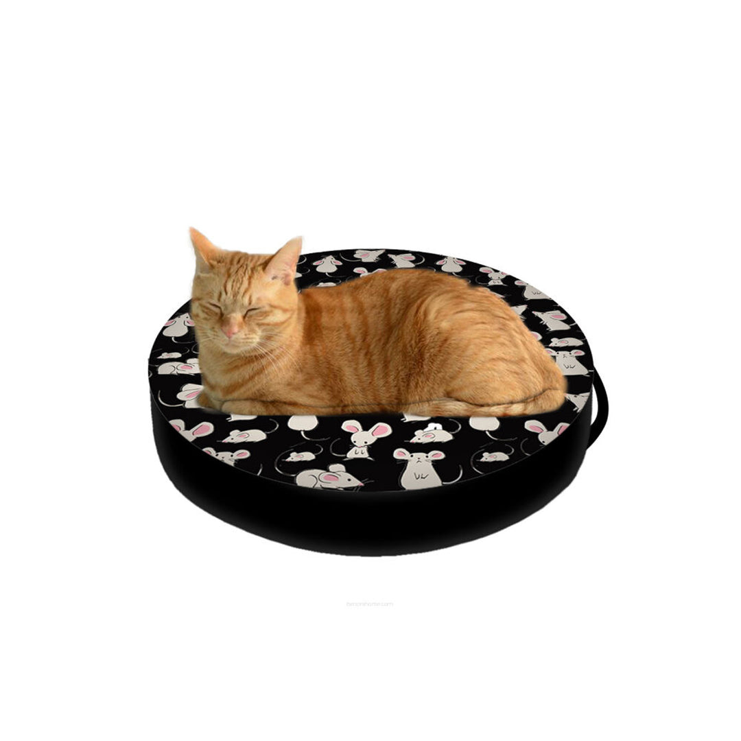 Cama para gatos Bertoni EE130, com encaixe em pellets, com 50 cm de diâmetro, design rato