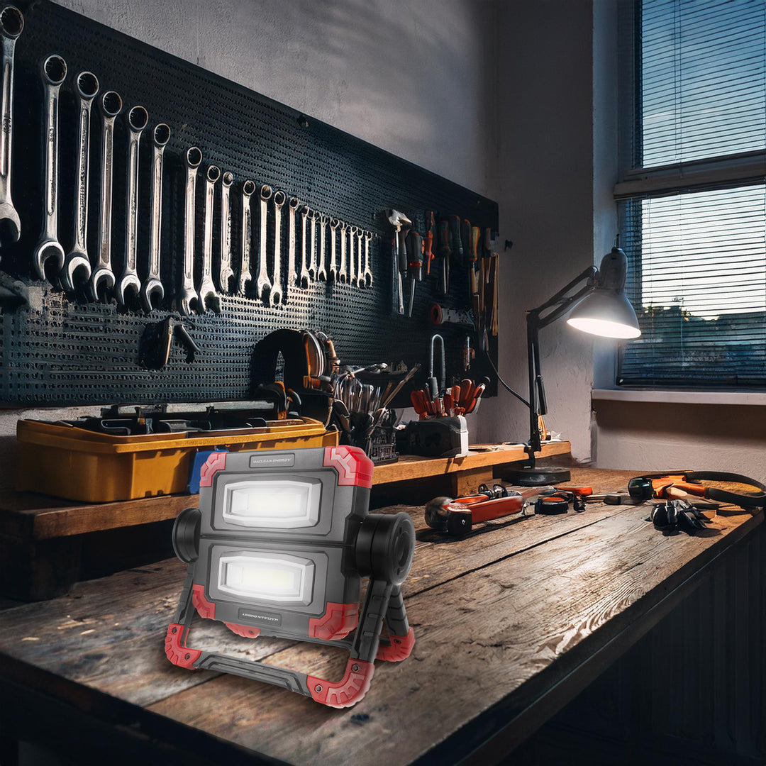 Luz de trabalho LED COB Maclean MCE439, 300 lm, 3 modos de iluminação, fonte de alimentação 4xAA, temperatura de cor 6500K, pacote de 2