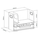 Ergo Office Organizador de escritorio con cajón, blanco, max. 10kg, ER-440 + Organizador de escritorio para utensilios ER-442