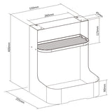 Ergo Office Organizador de escritorio con cajón, blanco, max. 10kg, ER-440 + Organizador de escritorio para utensilios ER-442