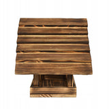 Comedouro para pássaros em madeira WOODOK, comedouro de jardim XXL 30x25 cm, cor canela