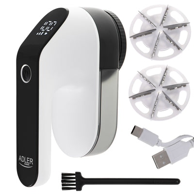 Afeitadora de tejidos Adler, pantalla LED, 3 velocidades, AD 9618