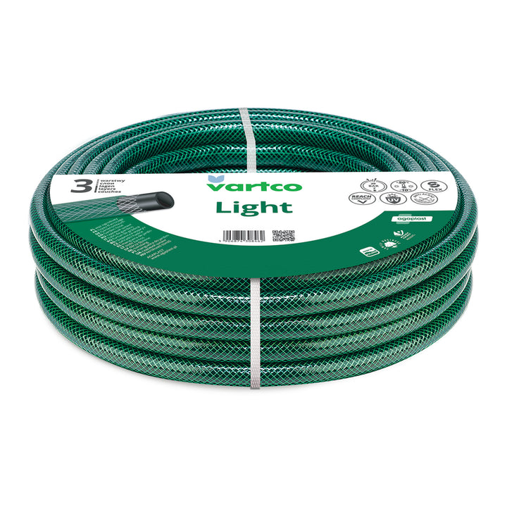 Vartco Light Manguera de jardín, 1", 10m, 3 capas, 20 bar