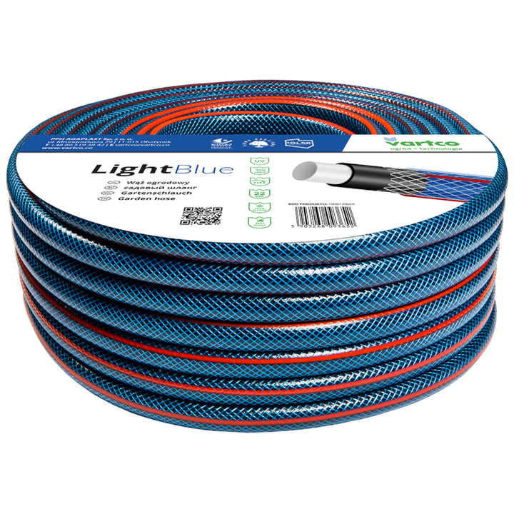 Mangueira de jardim Vartco Light Blue 1" 20m 4 dobras 22 bar