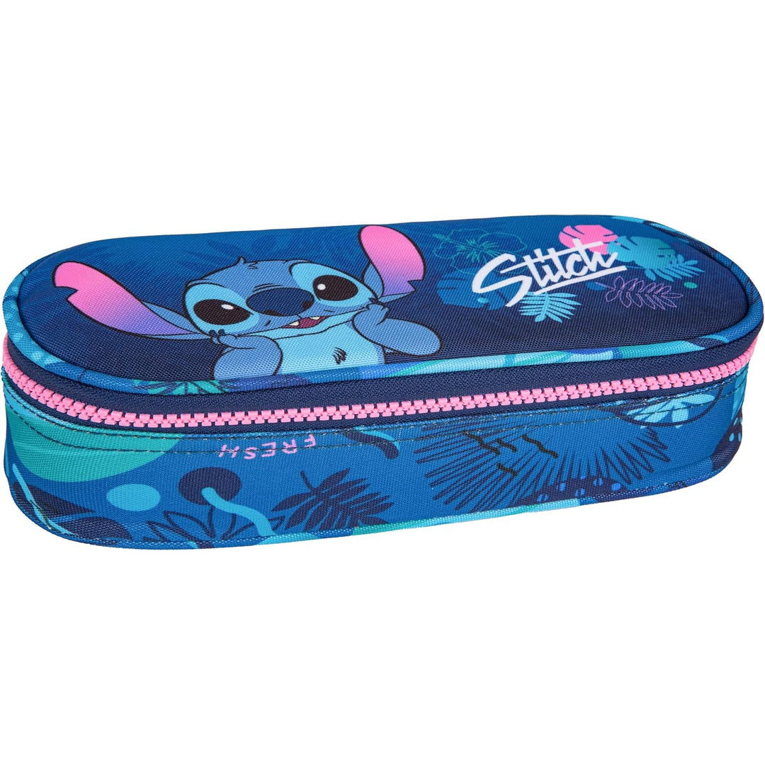 CoolPack Campus Disney Core Stitch estuche escolar ovalado F062780