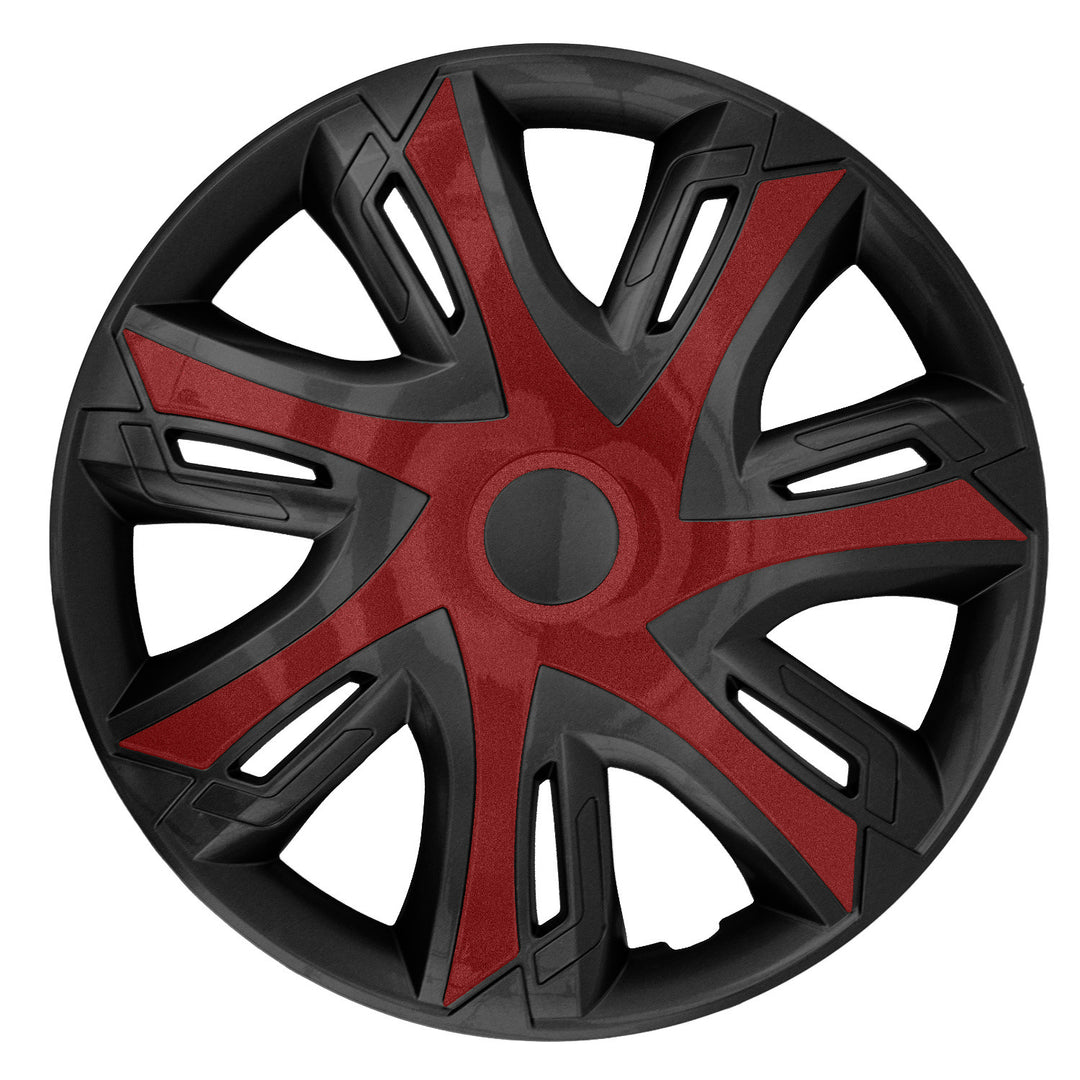 Calotas bicolor NRM N-Power 15'' clarete/preto/marrom 4 unid.