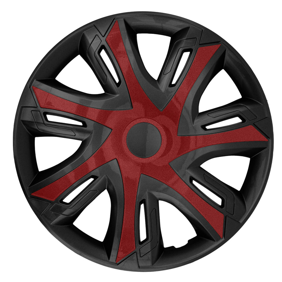 Calotas bicolor NRM N-Power 15'' clarete/preto/marrom 4 unid.